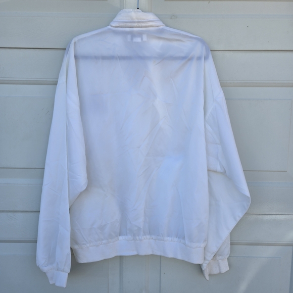 Norwegian Cruise Line NCL White Windbreaker Jacket Large Hooded Nylon Lined EUC - Picture 2 of 16